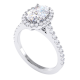 Oval Diamond Halo Engagement Ring