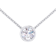 Bezel Solitaire Diamond Pendant Necklace