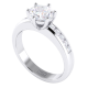 Channel Set Round Brilliant Cut Diamond Multi Stone Engagement Ring