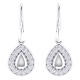 Pear Shaped Diamond Drop Earrings