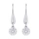 Pave Ball Diamond Drop Earrings