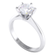 Traditional Six Claw Solitaire Diamond Engagement Ring