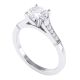 Four Claw Round Brilliant Cut Diamond Ring