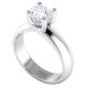 Pinched Band Claw Set Solitaire Diamond Engagement Ring