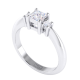 Princess Cut Trilogy Diamond Ring