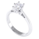 Cushion Cut Diamond Solitaire Ring