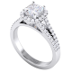 Cushion Cut Halo Diamond Ring