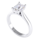 Claw Set Emerald Cut Solitaire Engagement Ring
