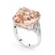 Handmade Morganite & Diamond Engagement or Dress Rings