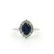 Moroccan Style Sapphire Oval Halo Ring