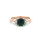 Madagascan Green Sapphire Cluster Sides Ring