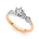 Detailed Vintage Solitaire Engagement Ring