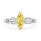 Marquise Cut Yellow Diamond Engagement Ring