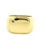 Yellow Gold Square Signet Ring with Argyle Diamond Accent