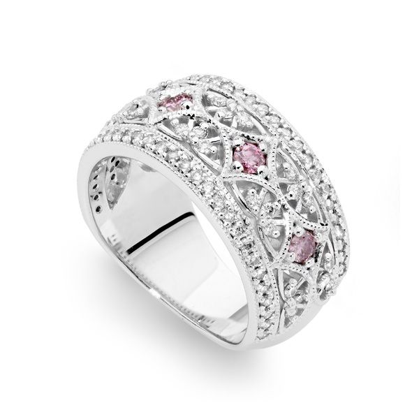 Filigree Pink Diamond Dress Ring | Locally Made Filigree Pink Diamond Dress Ring | Locally Made