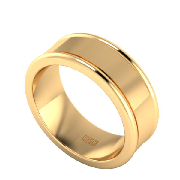 Solid Gold Classic Mens Wedding Ring