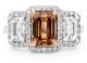 1.84ct Emerald Cut Argyle Champagne Diamond Ring