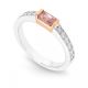 Radiant Cut Argyle Pink Diamond Dress Ring