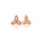 Argyle Pink Diamond Three Leaf Stud Earrings