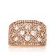 Rose Gold Concave Pink Diamond Dress Ring