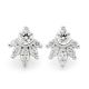 Marquise and Round Diamond Cluster Earrings