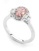 Custom Designed Oval Halo Diamond Engagement Ring