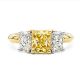 Ellendale Yellow Diamond Trilogy Engagement Ring