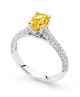 Solitaire Fancy Vivid Yellow Diamond Engagement Ring