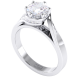 Round Brilliant Cut Twist Pave Diamond Engagement Ring