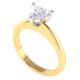 Unique Solitaire Engagement Ring with Trilliant Cut Diamond