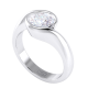 Twist Bezel Solitaire Diamond Engagement Ring