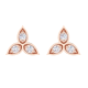 Three Leaf Diamond Stud Earrings