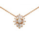 18ct Rose Gold Art Deco Diamond Pendant Necklace