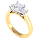 Princess Cut  Three Stone Diamond Ring