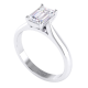 Classic Claw Set Emerald Cut Diamond Engagement Ring