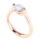 Unique Bezel Set Three Stone Diamond Engagement Ring