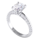 Oval Cut Multi Diamond Engagement Ring