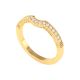 Antique Inspired Contoured Diamond Wedding Eternity Ring