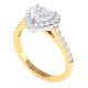 Heart Shaped Halo Diamond Ring