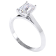 Claw Set Emerald Cut Diamond Solitaire Ring