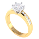 Channel Set Round Brilliant Cut Diamond Multi Stone Engagement Ring