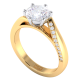 Twisted Round Brilliant Cut Diamond Engagement Ring