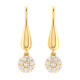 Pave Ball Diamond Drop Earrings