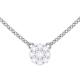 Round Brilliant Diamond Cluster Pendant Necklace
