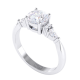 Round Brilliant Cut Diamond Multi Stone Engagement Ring