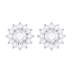 Claw Set Cluster Diamond Earrings