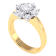 Diamond Halo Flower Engagement Ring