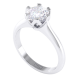Six Claw Solitaire Diamond Engagement Ring