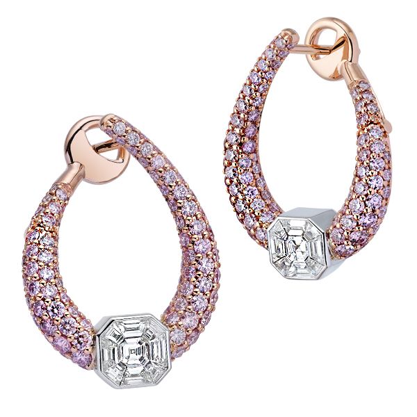 Argyle Ellipse Earrings Pink Diamonds Australia Argyle Select Atelier Perth