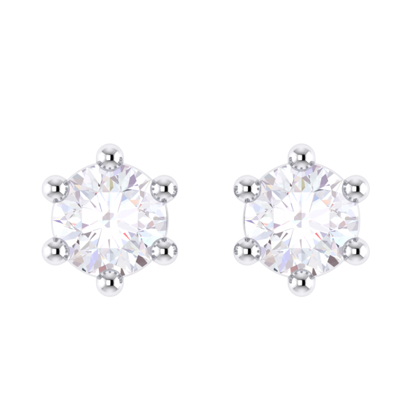 Over Half Carat Diamond Stud Earrings